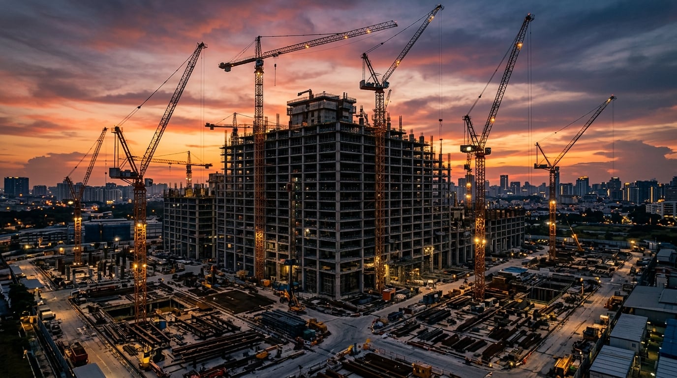 Engenheiros da JVS Soluções acompanhando a execução de uma obra civil